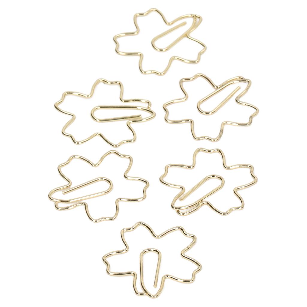 50 шт. скрепок для бумаги, портативные, маленькие, золотые, уникальные, симпатичные, в форме скрепки, закладки для офисных файлов, класс