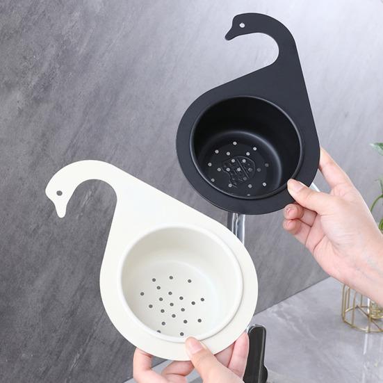 Kitchen Sink Drain Basket Swan Drain Rack Universal Simple Installation Multifunctional Kitchen Triangular Sink Filter Swan Drain Basket