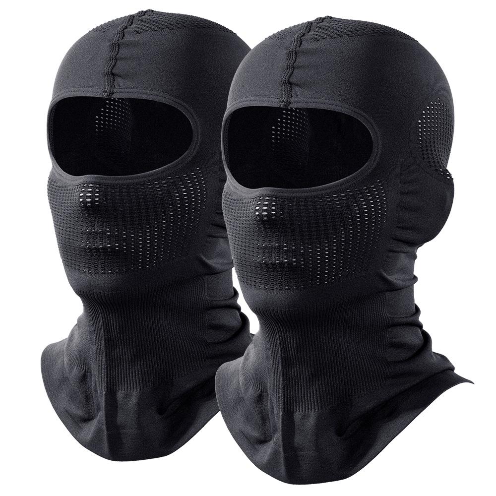 2PCS Breathable Balaclava Motorcycle Full Face Mask Cover Cycling Helmet Liner Windproof Ski Motorbike Hood Cap Cycling Bandana