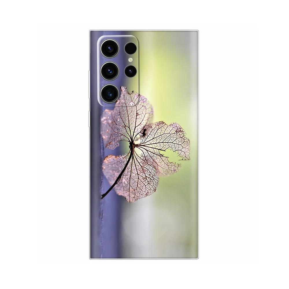 Чехол для Samsung S24 Ultra Мягкий силикон Расписная крышка для телефона Для Samsung Galaxy S24 Ultra S24+ Плюс S24 FE Чехлы Coque Funda Сумка