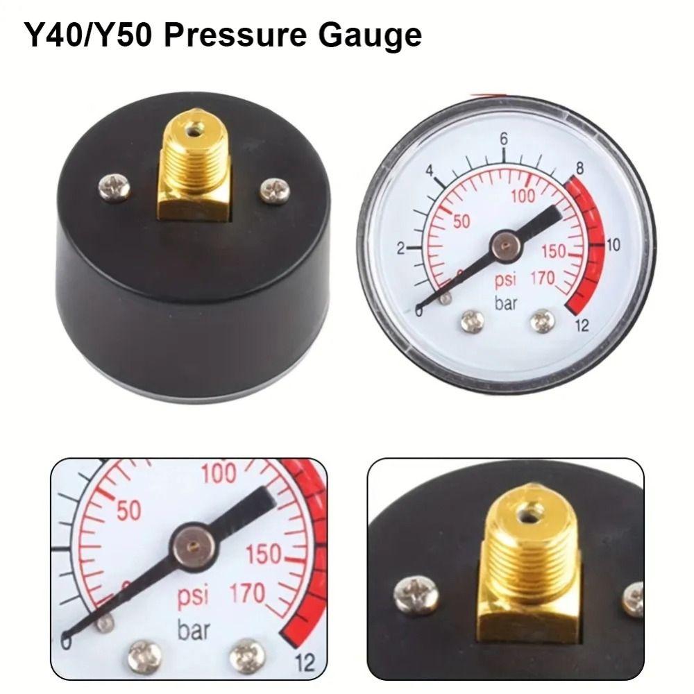 1Pcs 0-180PSI Pressure Meter Air Compressor Pressure Regulator Power Tools Replacement Accessories