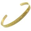 [P3924] - Handcrafted Steel Bracelet 'Messages' (of Pure Air and Fresh Water) Gold - 5 Mm