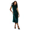 Principles Womens/Ladies Velvet Ruched Waist Midi Dress