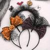 1pcs Halloween Headbands Pumpkin Bow Design Hair Bands Happy Halloween Party Hair Accessories for Kids Women 1Pcs