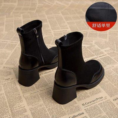 Мартинсы на толстой подошве для женской осени и зимы 2025 года, новые корейские ботильоны, популярные в этом году, короткие ботинки в иностранном стиле, тонкие ботинки фо