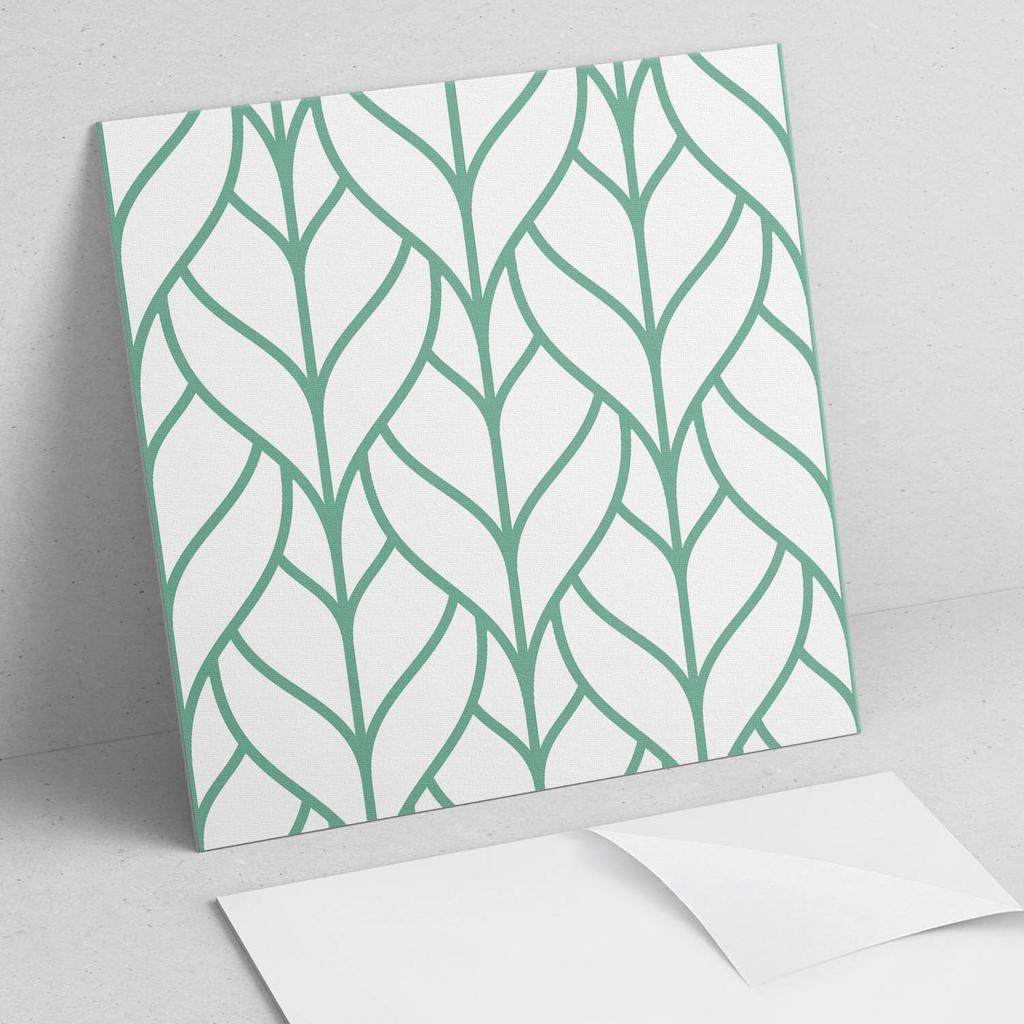 Self-Adhesive Wall Tiles for Living Room Decor Leaf Pattern in Symmetry 20x20x20 cm