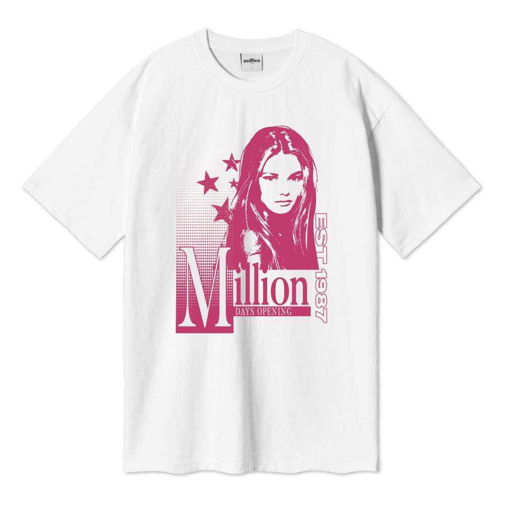 MILLION DAY Футболка с принтом Million Girl Over