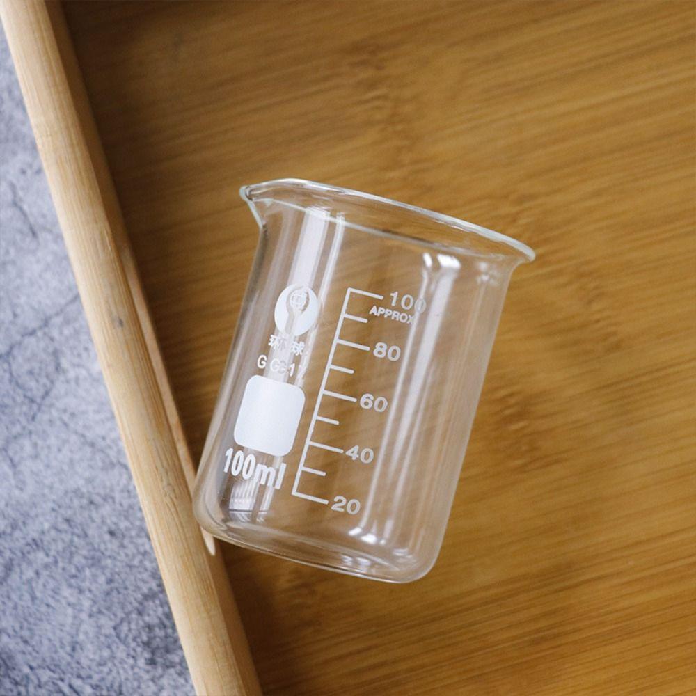Thicken Glass Low Form Beakers 10ml 25ml 50ml 100ml 150ml Measuring Beaker Chemistry Lab