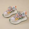 Trend Versatile Thick-soled Heightening Women's Shoes 2025 Summer New Color Matching Student Breathable Mesh Single Shoes Sports and Leisure