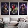 Hip Hop Three Monkeys Poster Printing Money Canvas Painting Modern Wall Art Animal Hanging Painting Home Decoration