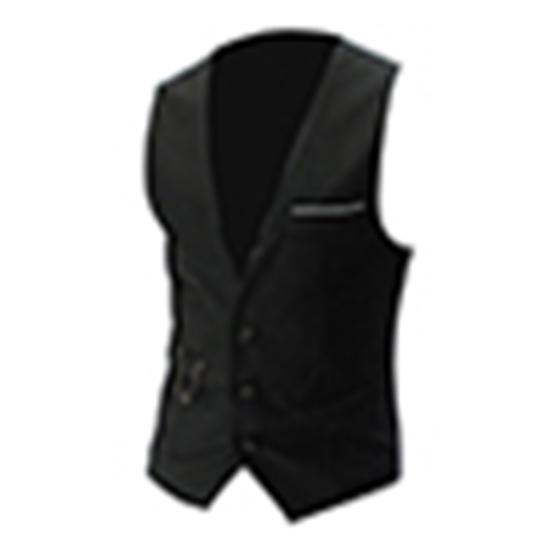 Fashion Men Solid Color V Neck Sleeveless Button Pocket Blazer Suit Waistcoat