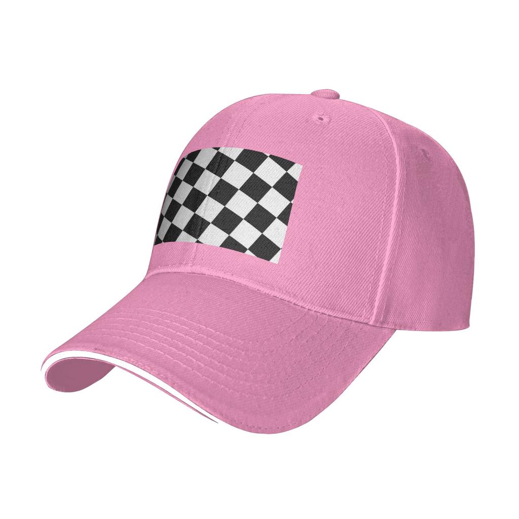 Checkered Squares Printing Cap Casual Baseball Caps Adjustable Hat Hip Hop Summer Unisex Baseball Hats Customizable