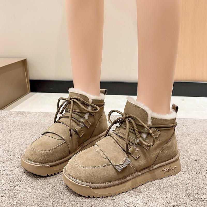 Winter Ladies Shoes 2024 New Cold-proof and Warm Women's Snow Boots Non-slip Platform Plush Short Barrel Boots Zapatos De Mujer