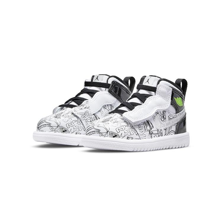 (ТД) Air Jordan 1 Mid Alt SE 'Белый Черный Граффити' Детские DH9682-100