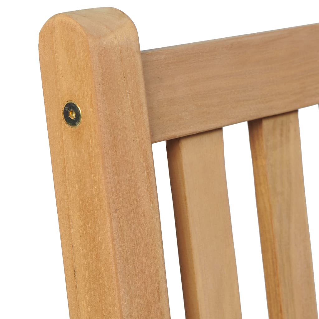 Garden Chairs 8 pcs with Beige Cushions Solid Teak Wood