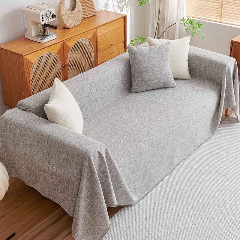Чехол для диванного полотенца, ткань для диванной подушки, универсальный, высококачественный бамбуковый лен, полностью покрытый, универсальный чехол, одеяло