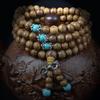 Meditation 108 Tibetan Rosary Beads Wenge Turquoise Buddhist Bracelet