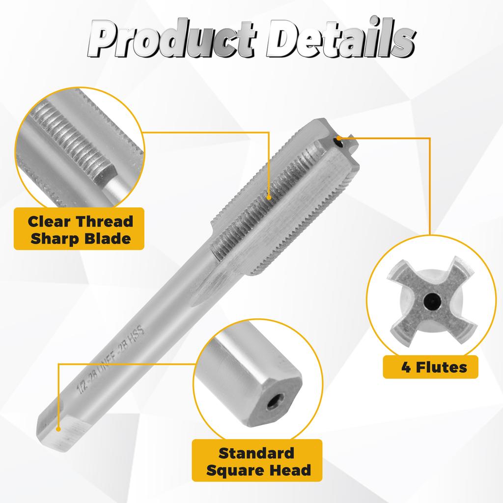 2Pcs Tap and Die Set High Speed Steel Machine Thread Tap and Round Threading Die for Processing Machinery Assembly Maintenance