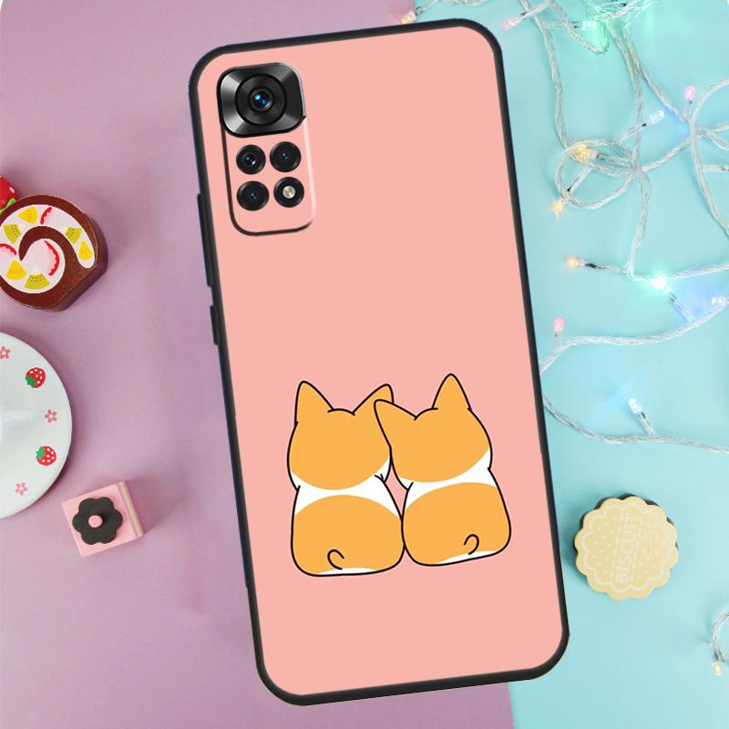 Милый Мультяшный Корги Чехол Для Xiaomi Redmi Note 14 13 9 10 11 12 Pro 9S 10S 11S 12S Redmi 13C 10C 12C 14C Обложка