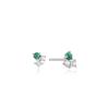 Malachite Star Multi-Stone Stud Earrings In 925 Silver E039-01H-M