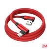 Разъем под углом 90 градусов Не спутывающийся телефонный кабель Micro USB Type C Быстрое зарядное устройство для зарядки Нейлоновый шнур Провод