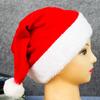 Hong Kong Love Christmas Decorations Christmas Red Velvet Plush Edge Christmas Hats for Adults and Children Christmas Hats