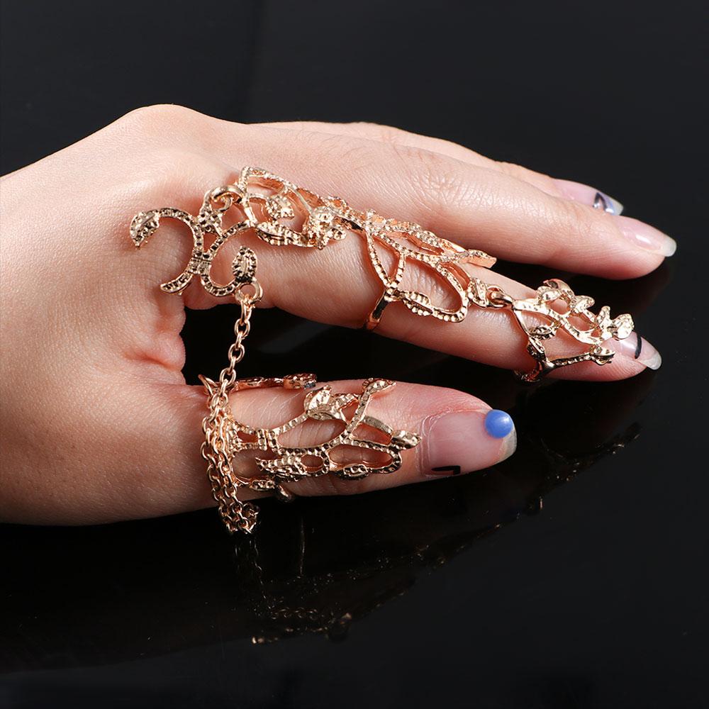 Gift Rock Punk Armor Knuckle Ring Gothic Full Finger