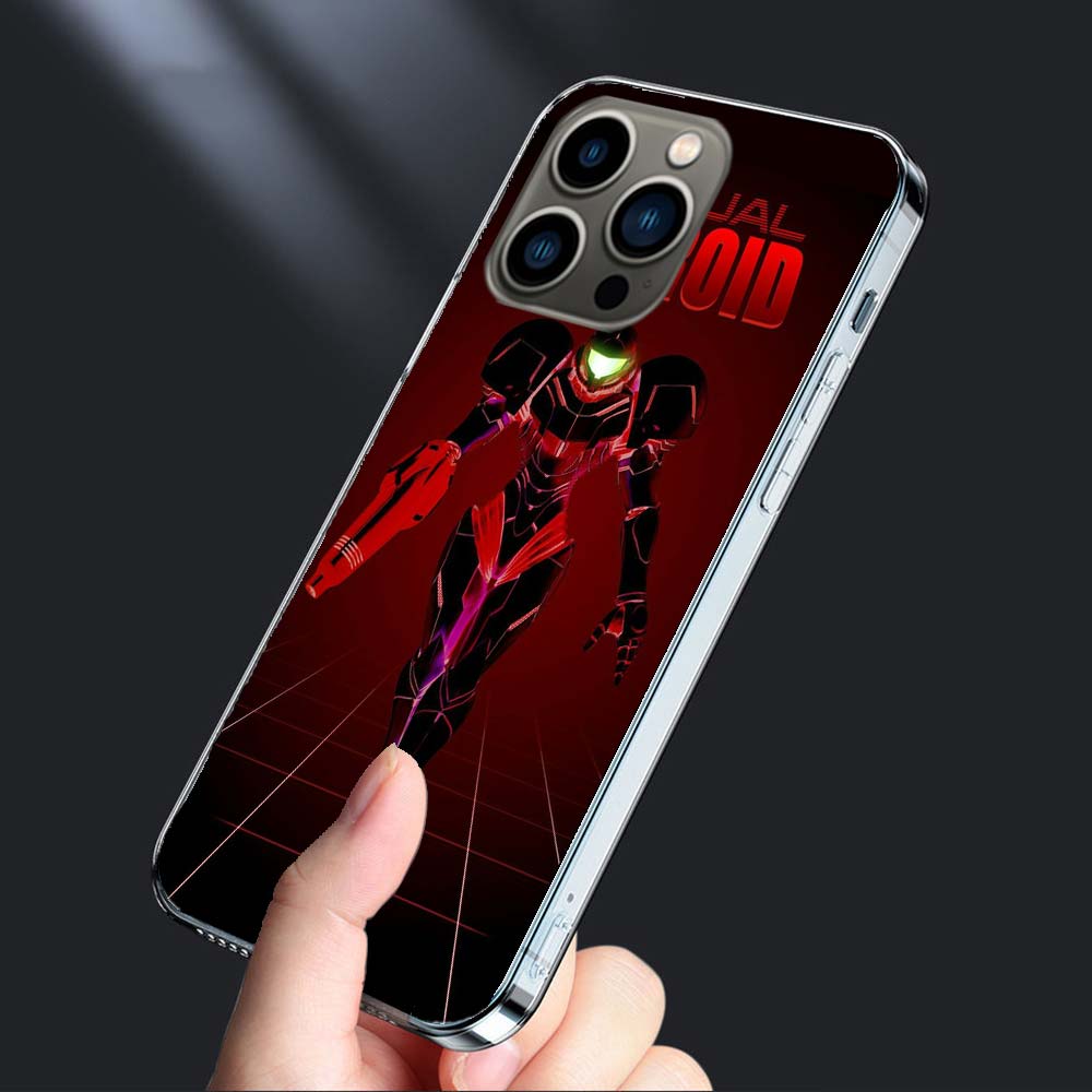 Игровой чехол M-METROID для iPhone 16E 15 Pro 14 Plus 17E 16 17 Pro Max Air 11 12 13 Mini Ударопрочный Capa Милый чехол TPU Cl