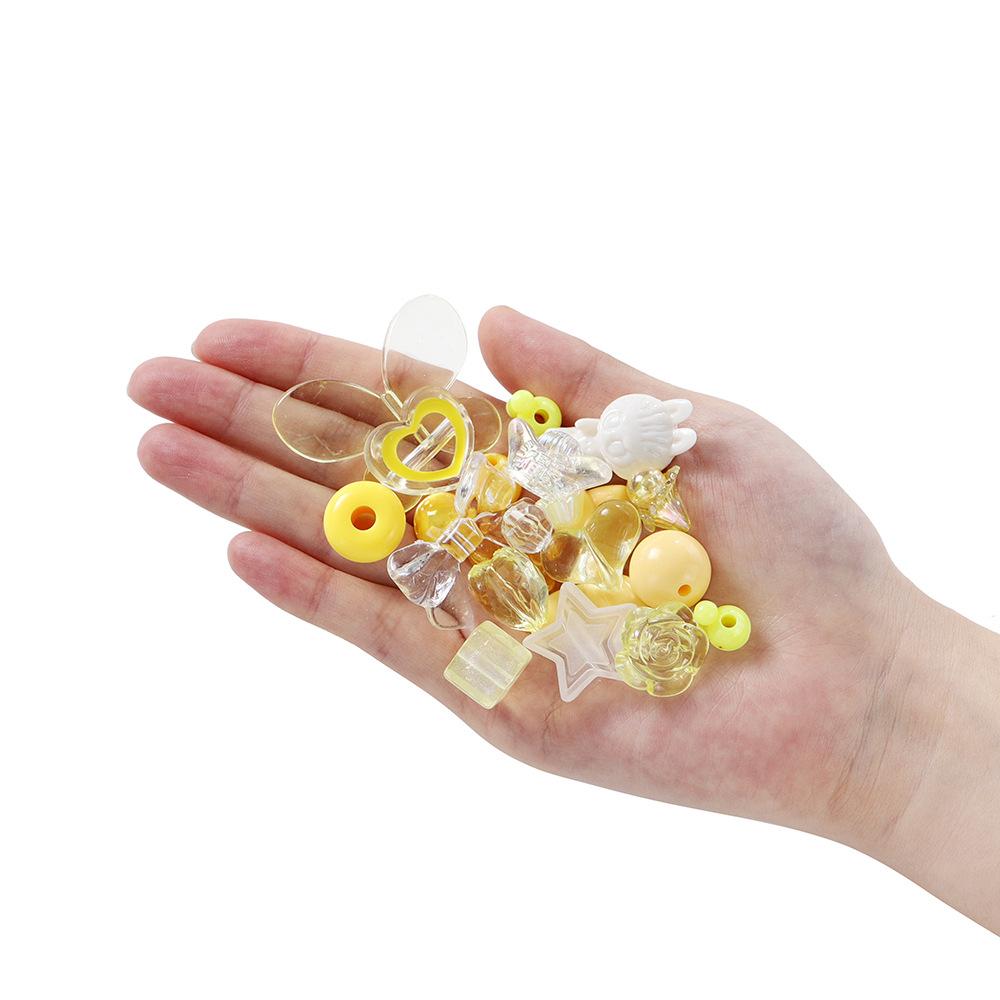 Acrylic 20g Mixed Bead Diy Mobile Phone Chain Accessories Hand-beaded Material Straight Hole Plastic Loose Bead Color Box