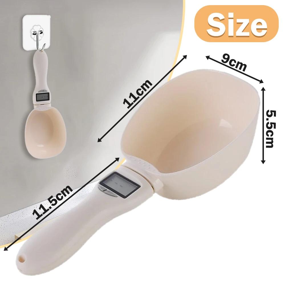 Pet Food Measuring Spoon, Electronic Measuring Cup for Dog and Cat Food, Digital Spoon, Kitchen Scale with LED Display