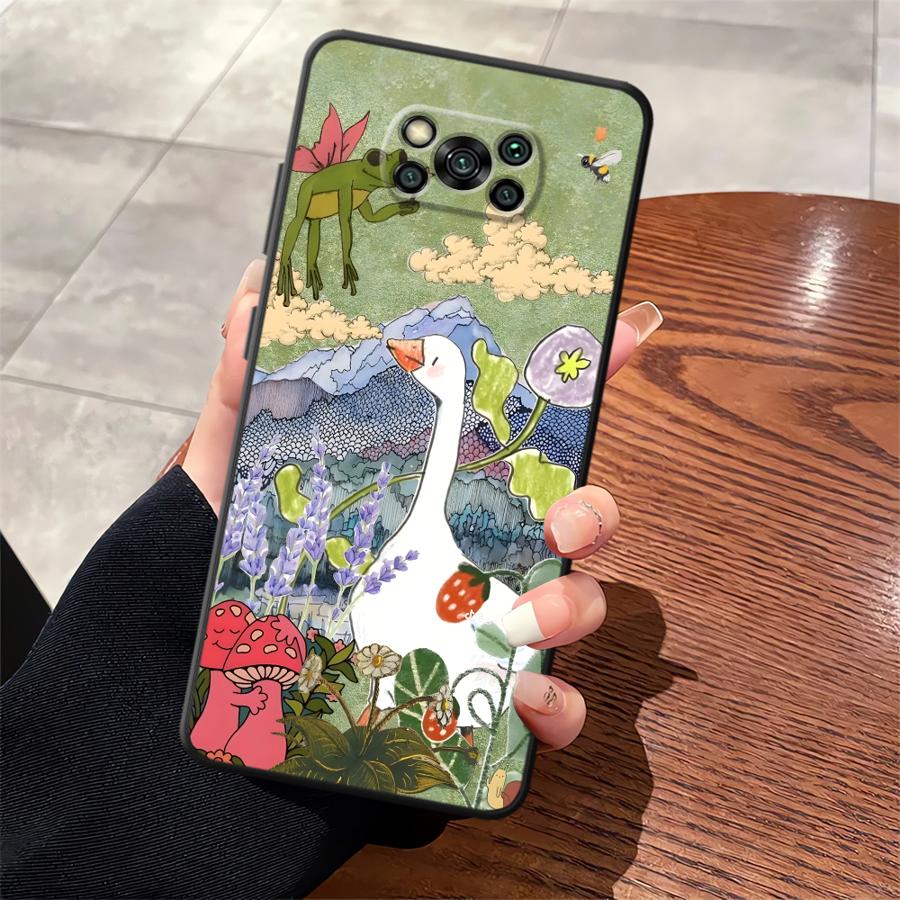 Мультяшная Утка Кошка Чехол для Телефона для Xiaomi Poco F8 X3 X4 X5 X7 Pro C61 F1 M5 C71 M3 M4 M7 C75 C50 F3