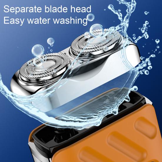 Double-head Mini Electric Shaver USB Rechargeable Waterproof Portable Travel Wet Dry Shaving