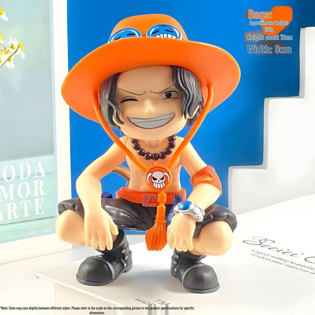 Фигурки Луффи, Зоро, Санджи из One Piece, Q-версия, сидячая поза - Модный игровой кукла, модель, игрушка, украшение