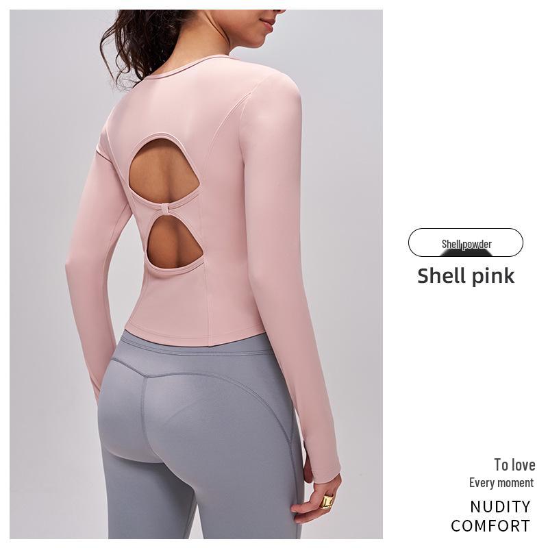 Женский приталенный топ для йоги с длинным рукавом - Коллекция Осень-Зима