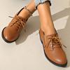 Spring and Summer Footwear Comfortable and Light Plus Size Lace-up Shoes with Thick Heels Single Shoes and Women's Shoes