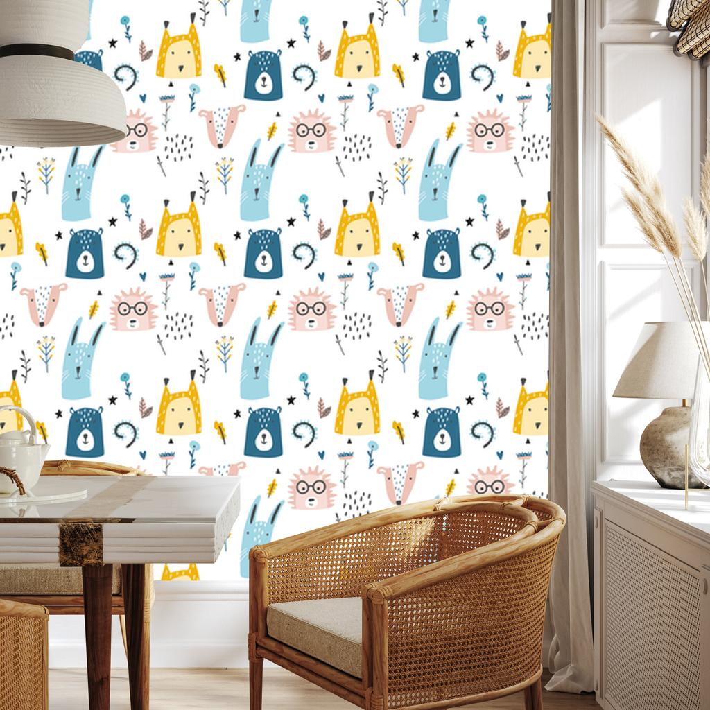Forest Animals Wallpaper for Living Room and Bedroom 50x1000