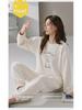 Cozy Winter Air Cotton Couple Pajamas Set: Warm Pullover Suit for Men and Women, Perfect for Home or Outdoor Wear