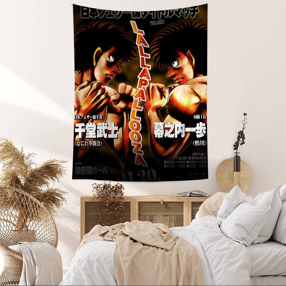 Hajime No Ippo Anime Chart Tapestry For Living Room Home Dorm Decor Art Home Decor