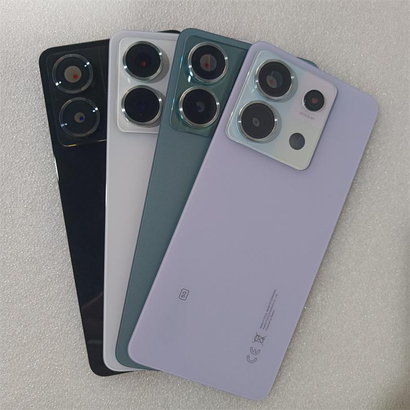 Для Xiaomi Redmi Note 13 Pro 5G Стеклянная крышка аккумулятора Задняя панель Корпус С линзой камеры Замена
