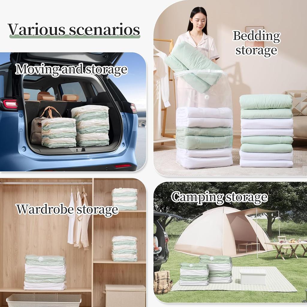 Vacuum Storage Bags Jumbo Cube Extra Large Vacuum Sealed Bgas for Comforters Blankets Pillow Quilts Space Bags Clost Organizer