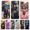 Мягкий чехол для Samsung Galaxy A25 A23 A22 A52S A52 A55 A72 A51 A71 A41 A31 A13 A11 Прозрачный чехол для телефона Милый животный Слон