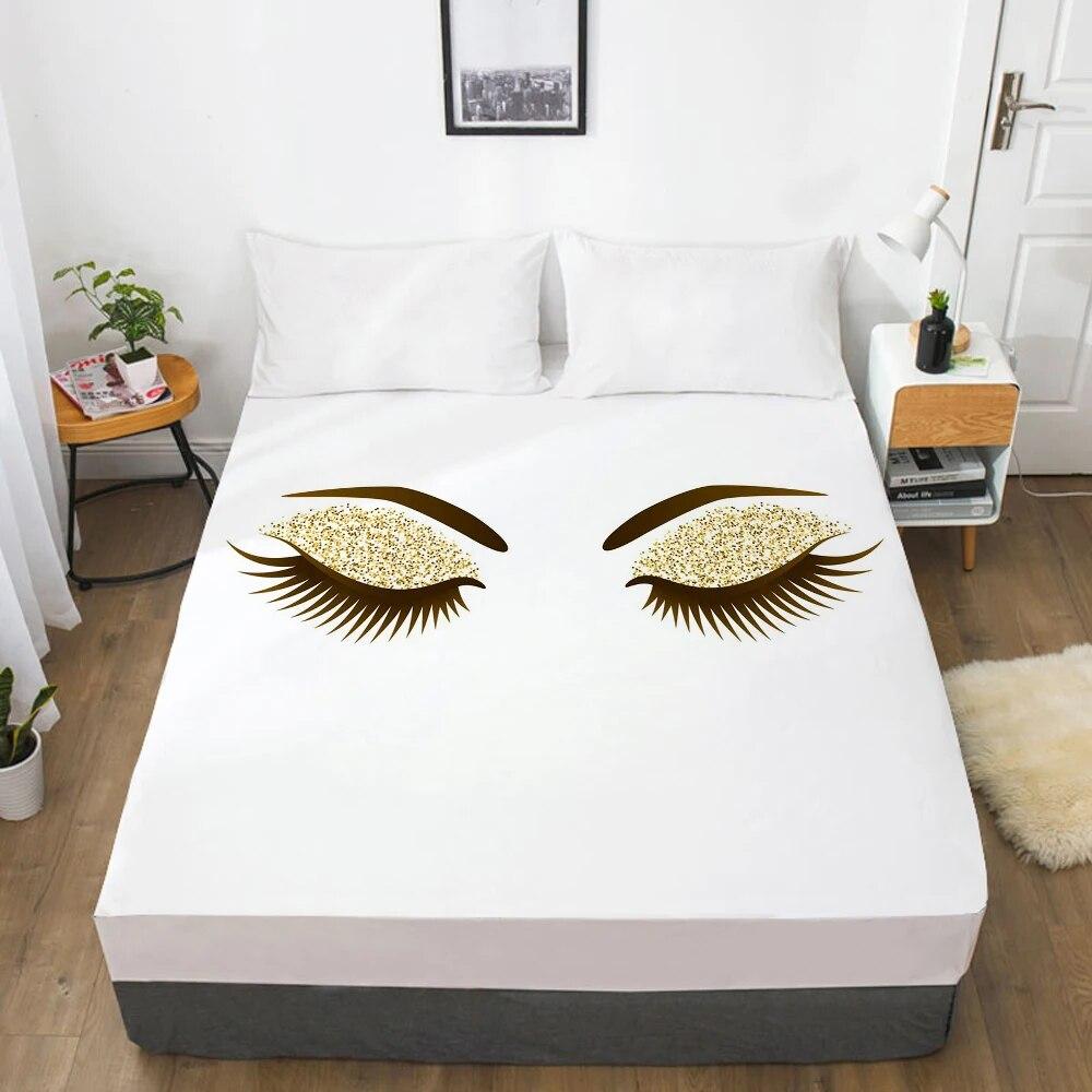 Простыня наматрасник с резинкой Простыни Постельное белье Простыня размера Queen King 90/160X200CM Magical Lash