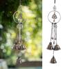 Handmade Wind Chime Wreath Retro Metal Pendant Craft Hanging Witch Bell  Gift