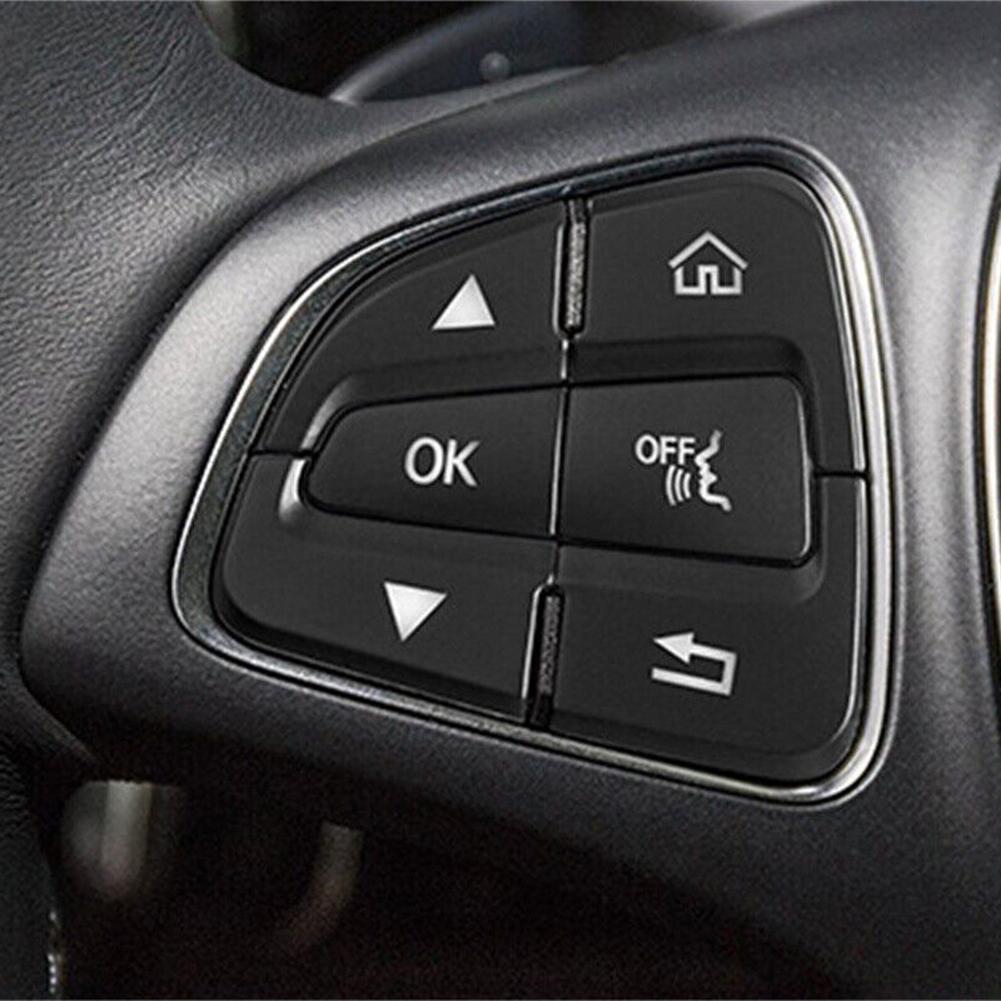Накладка на кнопку рулевого колеса для Mercedes-Benz C-Class W205 S205 C205 C253 X253 Черный АБС Крышка переключателя рулевого колеса Декоративный комплект