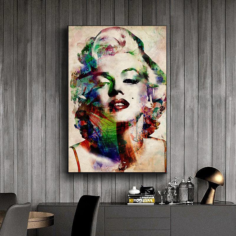 Classic Black and White Marilyn Monroe Canvas Art Posters Wall Prints for Living Room Bedroom Decor