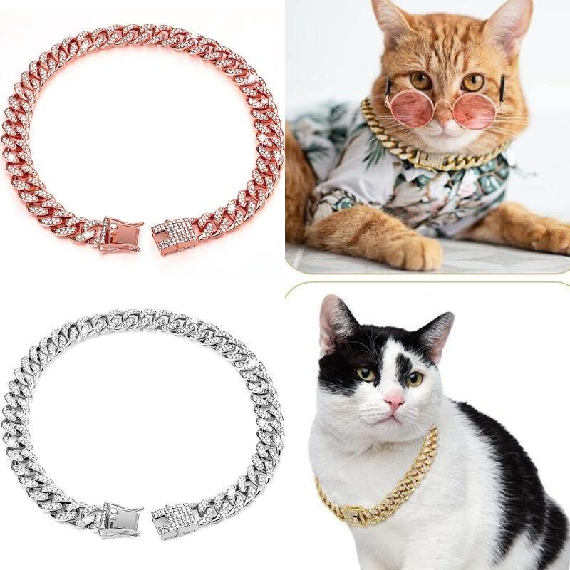 Glamorous Gold Dog Collar Necklace With Sparkling Rhinestones