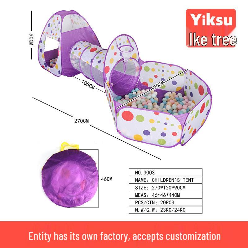 Игровой набор «Юрта 3-в-1» для детей, палатка и туннель для использования в помещении/на улице