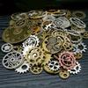1pack 100g/3.52oz, Vintage Steampunk Bronze Alloy Gears, Mixed Alloy Cog Charms, DIY Craft Watch Parts, Cyber Punk Style Pendants for Jewelry Making