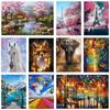 5d Diy Diamond Painting Landscape Tower Round Rhinestone Embroidery Animal Complete Mosaic Design Cross Stitch Home Decoration