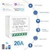 16A 20A WiFi Smart Wireless Switch 2-way Control Mini Smart Breaker APP Control AC100-240V Work With Alexa Google Home Cozylife